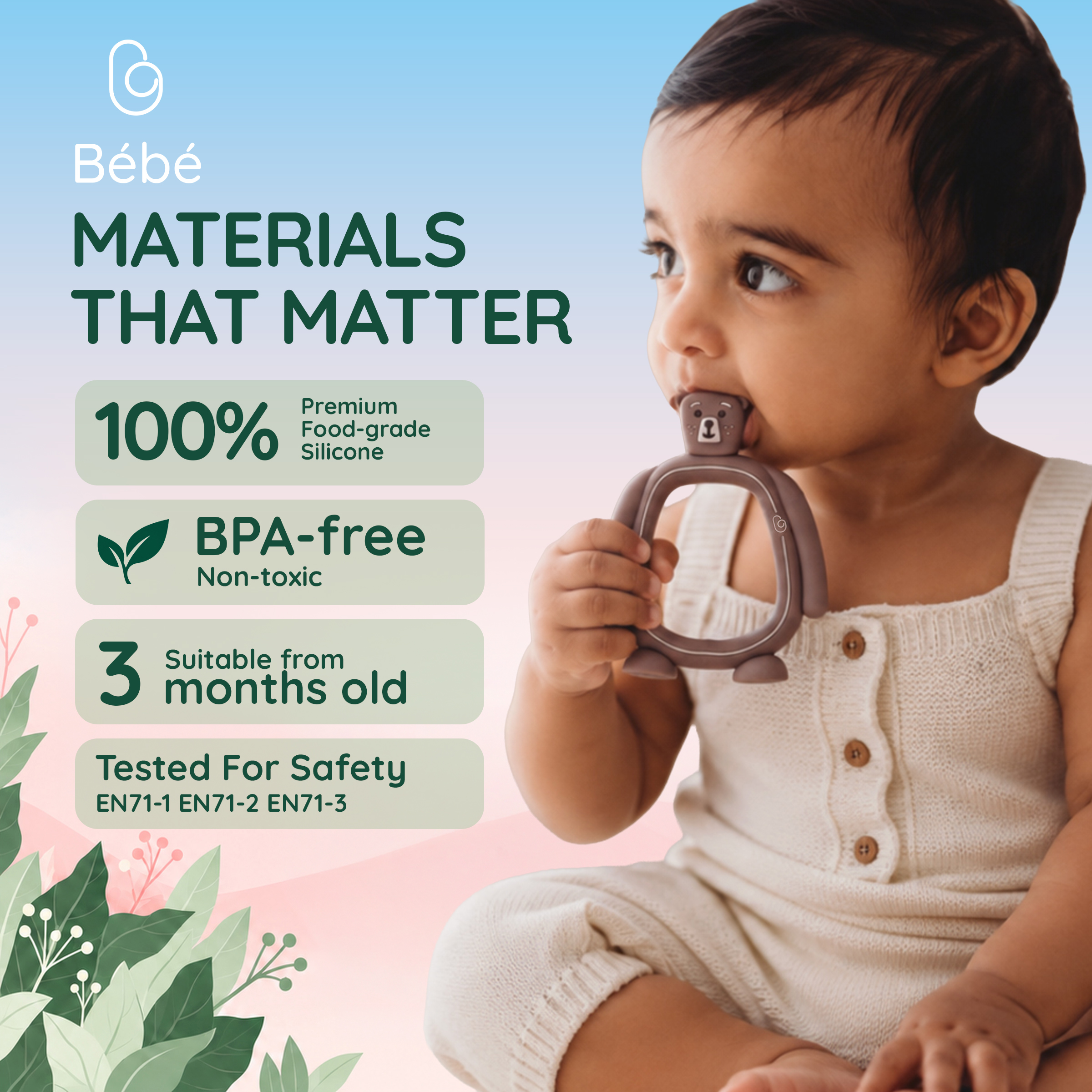 Bear Buddy teether, materials and safety